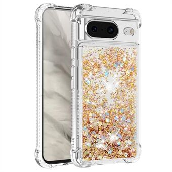 YB Quicksand Series-1 voor de Google Pixel 8 Sparkle Flowing Case met TPU Hoekkussen Telefoonhoesje.