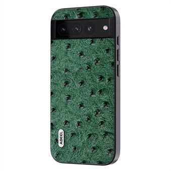 ABEEL Voor Google Pixel 8 Telefoonhoesje met struisvogeltextuur Echt Koeienleer+PC+TPU Achterkant