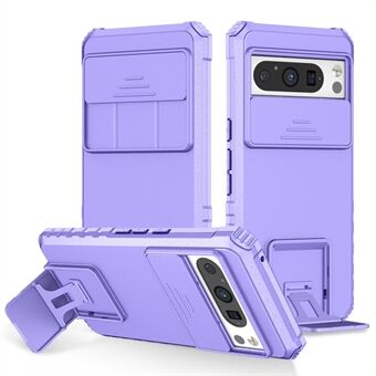 Voor Google Pixel 8 Pro PC + TPU telefoonbeschermer met schuifbare camerahoes en standaard case.