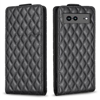 BF30 Voor Google Pixel 7a Verticale Flip PU Lederen Telefoonhoesje met Opdruk Anti-val Cover met Kaartsleuven