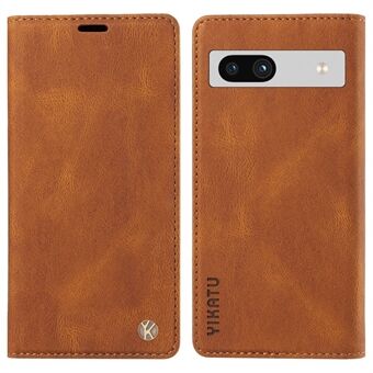 YIKATU YK-004 Voor Google Pixel 7a PU Leren Hoes Magnetische Telefoonhoes Portemonnee Stand Cover