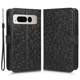 Voor de Google Pixel Fold Wallet Phone Shell PU Leren Stand Case met Gedrukt Stippenpatroon Telefoonhoes