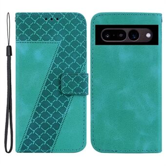 Portemonnee hoesje voor Google Pixel 7 Pro 5G, PU-leren telefoonhoesje met standaard bedrukte schaal.