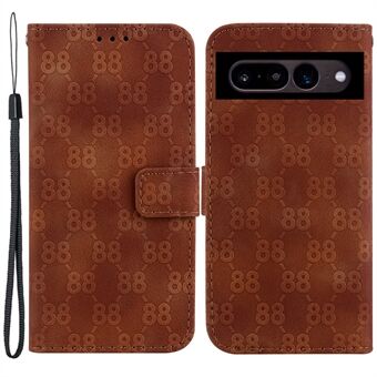 Voor de Google Pixel 7 Pro 5G portemonneefunctie mobiele telefoon, dubbel 8-vormig reliëf, standaard hoesje van leer.
