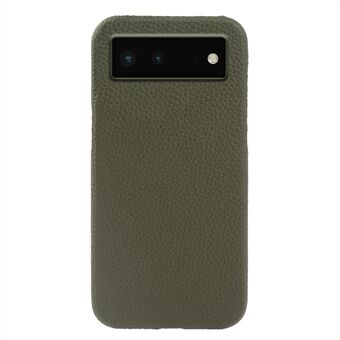 Voor de Google Pixel 6 telefoonhoes compatibel met MagSafe, met een onvolledige cover van echt koeienleer en een pc-schil.