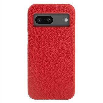 Voor de Google Pixel 7 5G onvolledige dekking magnetisch telefoonhoesje krasbestendig echt koeienleer gecoate pc-schelp.