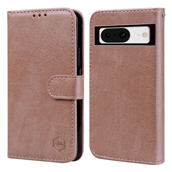 Voor Google Pixel 8 Solide Kleur Folio Flip PU Lederen Portemonnee Hoesje Mobiele Telefoon Stand Cover