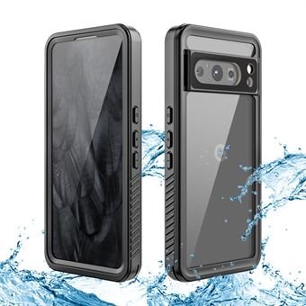 FS-serie IP68 waterdichte hoes voor Google Pixel 8 Pro, PC+TPU snorkelen stofdicht heldere telefoonhoes