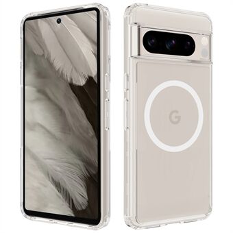 Voor Google Pixel 8 Pro Hoesje Acryl+TPU Transparante Telefoonhoes Compatibel met MagSafe.