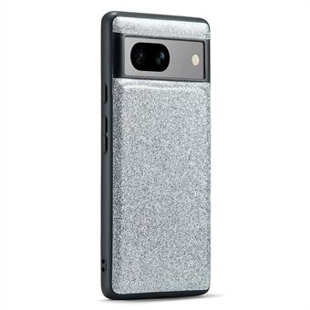 DG.MING voor Google Pixel 7a hoesje met glitter van PU-leer+PC+TPU anti-drop telefoonhoes.