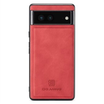 DG.MING PC+TPU+PU Hoesje voor Google Pixel 6a Slank Hoesje Anti-Val Beschermhoes voor Telefoon