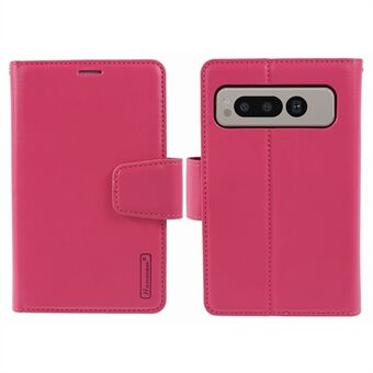 HANMAN Mill-serie voor de Google Pixel Fold Case PU leren magnetische flip folio telefoonhoes.