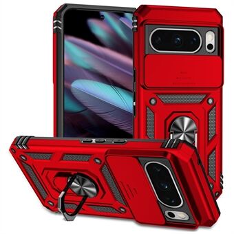 Voor Google Pixel 8 Pro Hoesje met schuifcamera bescherming PC+TPU Smartphone Stand Cover.