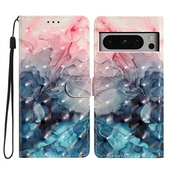 Voor Google Pixel 8 Pro Hoesje met 3D-patroon   PU-leer   Magnetische folio-telefoonbeschermer