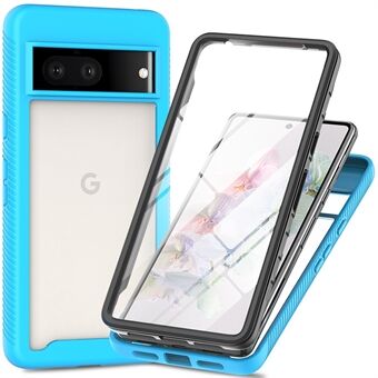 Voor Google Pixel 8 hoesje Schokbestendige TPU+PC Telefoonhoes met PET Schermfolie