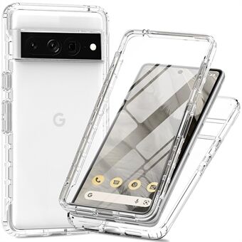 Voor Google Pixel 8 Pro Hoesje PC+TPU Anti-val Gradient Telefoonhoesje met PET Schermafdekking.