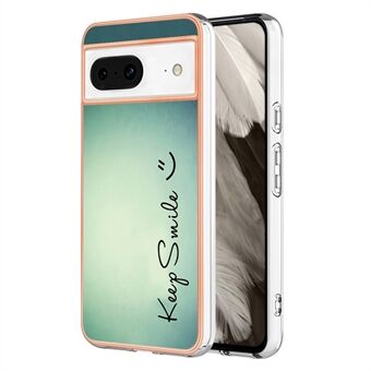YB IMD Serie-19 Stijl-D voor Google Pixel 8 hoesje IMD Patroon Elektroplated TPU Telefoonhoes