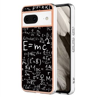 YB IMD-serie 19 Style-D hoesje voor Google Pixel 8, met IMD-patroon en geëlektroplateerde TPU-telefoonhoes.