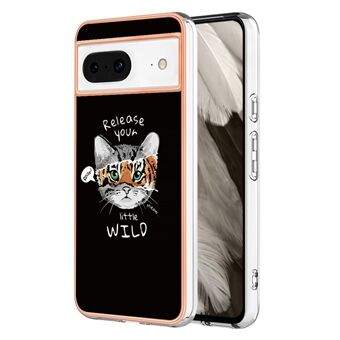 YB IMD-serie-19 Stijl-D voor Google Pixel 8 hoesje IMD-patroon  Gegalvaniseerde TPU telefoonhoes.