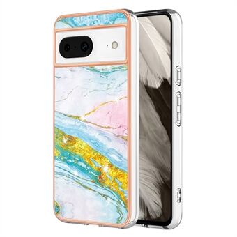 YB IMD-serie 2 voor Google Pixel 8 TPU-hoes IMD Marmerpatroon Elektrogeplateerde Telefoonhoes