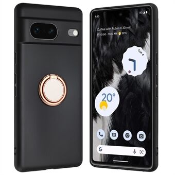 Voor de Google Pixel 8a hoesje, valbestendig mat TPU telefoonhoesje met ring-kickstand