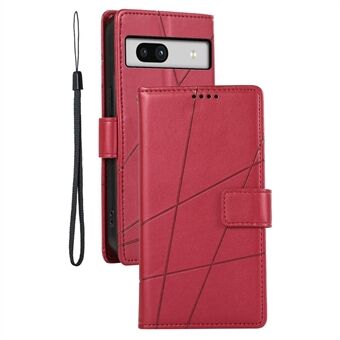 DF-06 Voor Google Pixel 7a Telefoonhoesje van Leer met Portemonnee en Stand