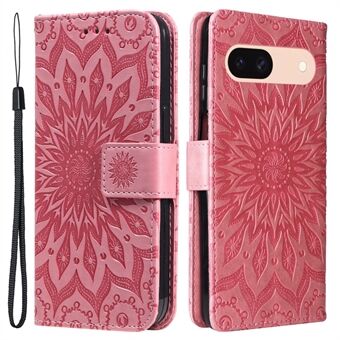 KT Imprint Bloemen Serie-1 Voor Google Pixel 8a Hoesje PU Lederen Slanke Telefoonhoes Portemonnee