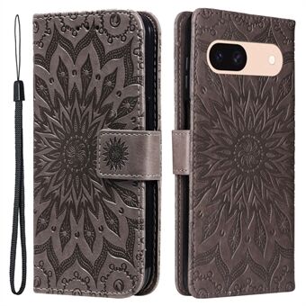 KT Imprinting Flower Serie-1 voor Google Pixel 8a Hoesje PU Lederen, Slank Telefoonhoesje Portemonnee