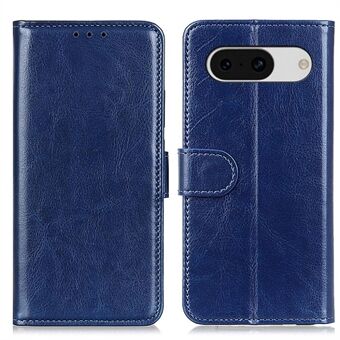 Voor Google Pixel 8a hoesje Magnetische PU-leren portemonnee hoesje met gekreukelde paardenleer-textuur voor telefoon.