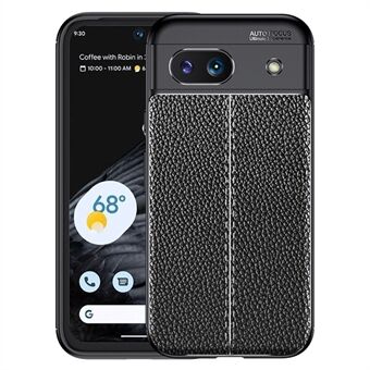 Voor Google Pixel 8a Litchi Texture Telefoonhoesje Slank Passende TPU Mobiele Telefoonhoes