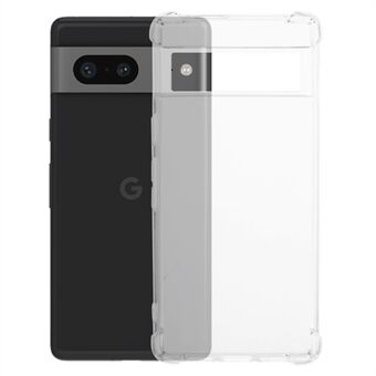 Voor Google Pixel 7 5G TPU Hoesje Vierhoekige Anti-val Transparante Telefoonhoes