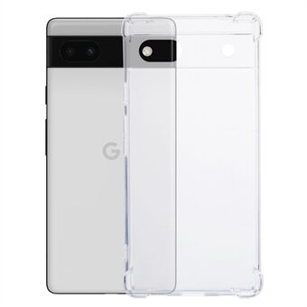 Voor Google Pixel 6a heldere hoesje Versterkte vierhoekige telefoon TPU-cover.