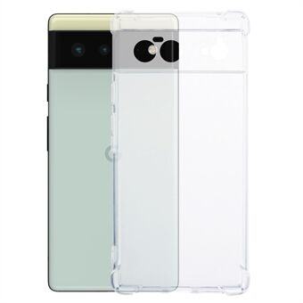 Voor de Google Pixel 6 Hoesje Transparant TPU Verdikte Vierhoekige Telefoonhoes