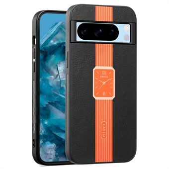 KADEM Voor Google Pixel 8 Pro Hoesje Leer+TPU+Acryl Smartphone Anti-val Cover