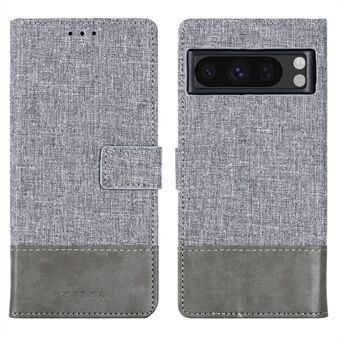 MUXMA MX102 voor Google Pixel 8 Pro Case Canvas Lederen Splice Telefoon Portemonnee Hoesje