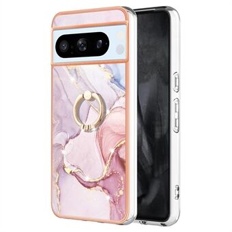 YB IMD serie-10 voor Google Pixel 8 Pro mobiele telefoonhoesjes TPU IMD-cover met ring-kickstand