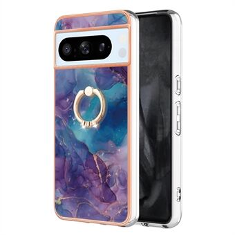 YB IMD Serie-17 Stijl-E voor Google Pixel 8 Pro Cover Marmer Patroon IMD TPU Telefoonhoesje