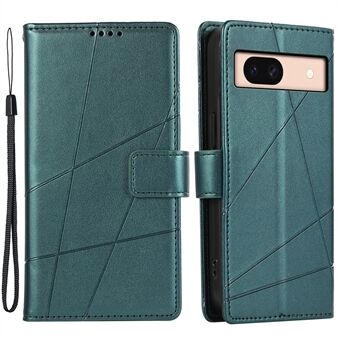 DF-06 Voor Google Pixel 8a Anti-val Geïmpregneerde PU Leren Hoesje voor Mobiele Telefoon met Riem