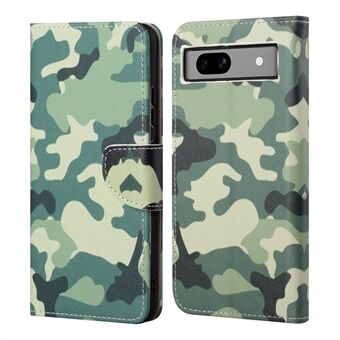 Voor Google Pixel 8a Portemonnee Hoesje PU Lederen Patroon Standaard Telefoonhoes