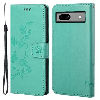 Voor de Google Pixel 8a mobiele telefoonhoes met bedrukt PU-leer en een valbestendige cover