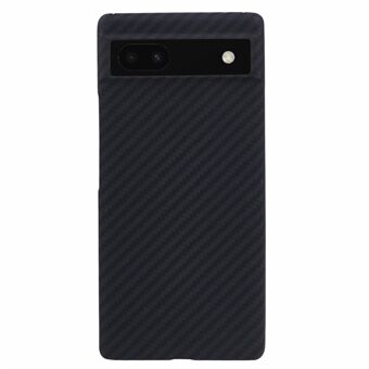 Voor de Google Pixel 6a Case Aramid Fiber 1500D grove textuur telefoonhoes met grote lensuitsparing.