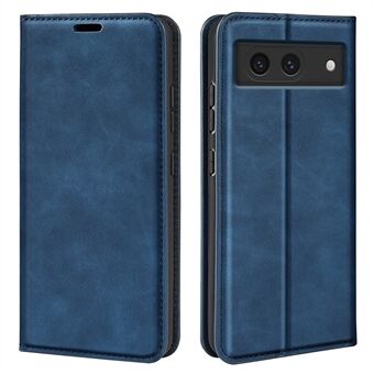 Voor de Google Pixel 8a Case Schokbestendige Telefoonhoes Skin-Touch PU Lederen Flip Cover