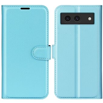 Voor Google Pixel 8a Leren hoesje met Litchi textuur en standaardfunctie voor telefoonportemonnee