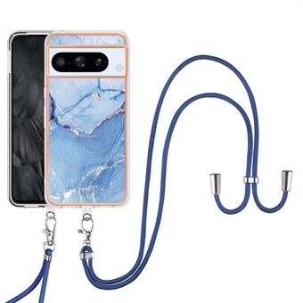 YB IMD Series-18 Stijl E voor Google Pixel 8 Pro Hoesje Zachte TPU Marmer Patroon 2.0mm Telefoonhoesje