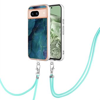 YB IMD-serie-18 Stijl E voor Google Pixel 8a hoesje met marmerpatroon 2,0 mm TPU-overslag beschermhoes.