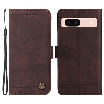 Voor de Google Pixel 8a Wallet Case Skin-Feel Phone PU Leren Hoesje