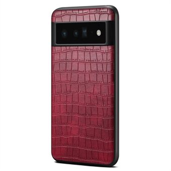 Voor Google Pixel 6 Pro 5G telefoonhoesjes met krokodillentextuur en schokbestendige achterkant.