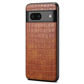 Voor de Google Pixel 7 5G-hoes met krokodillentextuur, anti-kras smartphone hoesje.