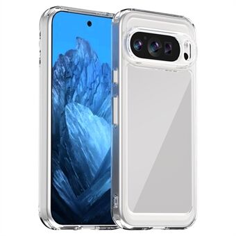 Voor de Google Pixel 9 / Pixel 9 Pro Helder Hoesje met TPU Frame en Acryl Achterkant Telefoonhoes
