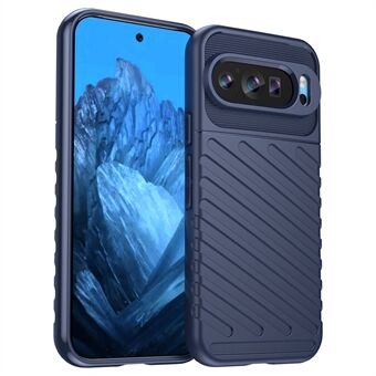 Thunder-serie voor Google Pixel 9 / Pixel 9 Pro hoesje met anti-kras twill textuur TPU telefoonhoesje